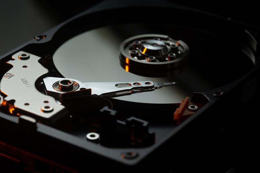 Hard drive opened for secure destruction